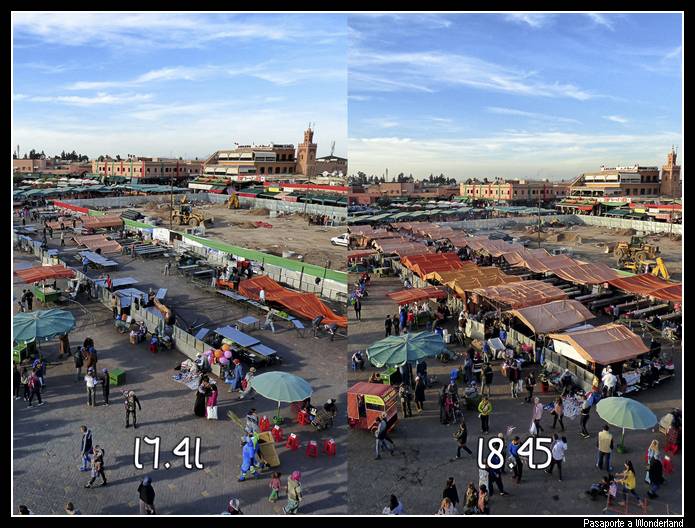 Vistas desde el Cafe Glacier el Fna Marrakech